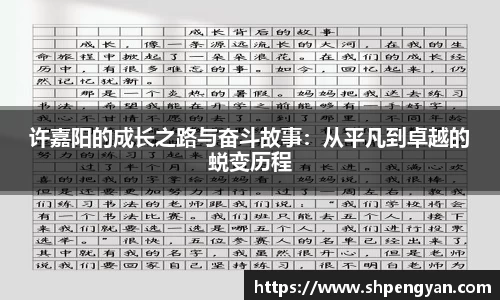 许嘉阳的成长之路与奋斗故事：从平凡到卓越的蜕变历程